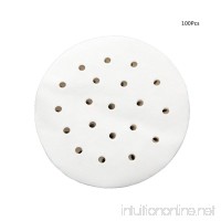 HuntGold 100Pcs Diameter 6Inch Perforated Steamer Pads Non-Stick Air Fryer Liners Dim Sum Papers White - B07D9BDV8J
